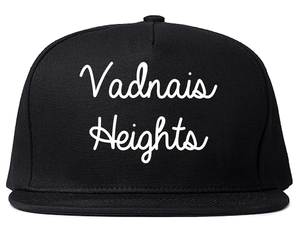 Vadnais Heights Minnesota MN Script Mens Snapback Hat Black