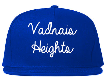 Vadnais Heights Minnesota MN Script Mens Snapback Hat Royal Blue