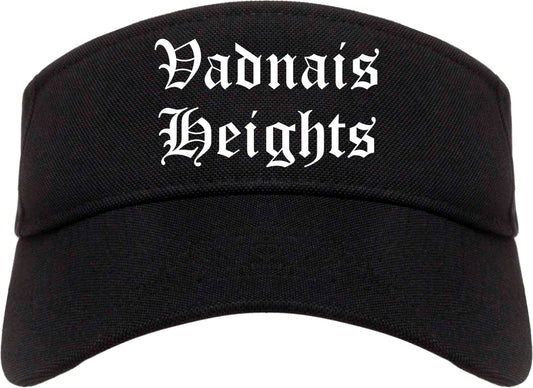 Vadnais Heights Minnesota MN Old English Mens Visor Cap Hat Black