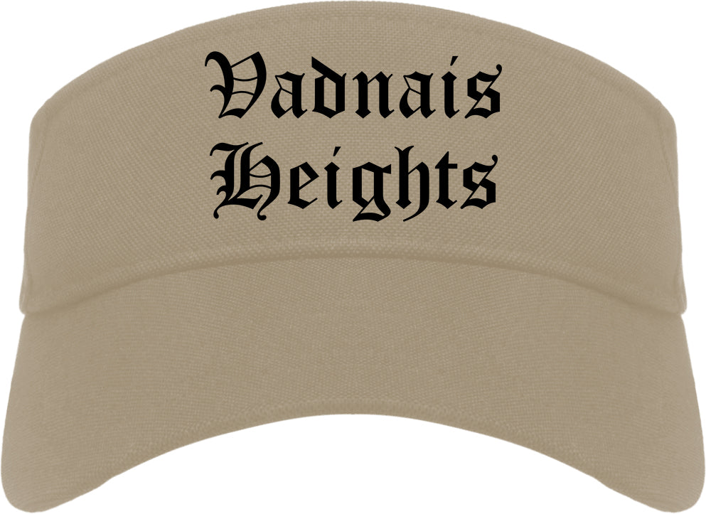 Vadnais Heights Minnesota MN Old English Mens Visor Cap Hat Khaki