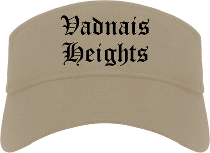 Vadnais Heights Minnesota MN Old English Mens Visor Cap Hat Khaki
