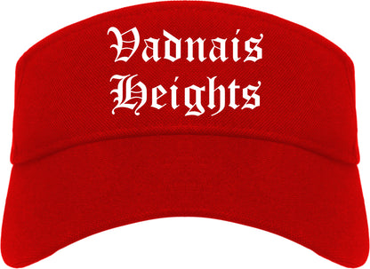 Vadnais Heights Minnesota MN Old English Mens Visor Cap Hat Red