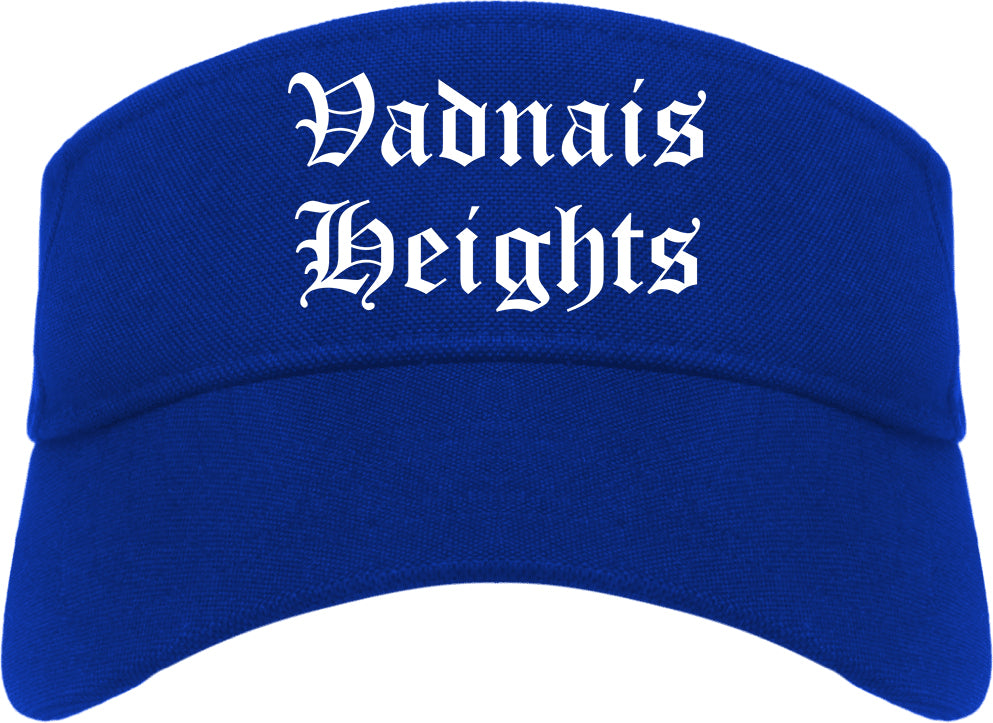 Vadnais Heights Minnesota MN Old English Mens Visor Cap Hat Royal Blue