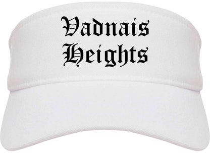 Vadnais Heights Minnesota MN Old English Mens Visor Cap Hat White