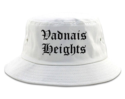 Vadnais Heights Minnesota MN Old English Mens Bucket Hat White