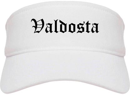 Valdosta Georgia GA Old English Mens Visor Cap Hat White