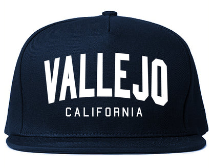Vallejo California Arch Mens Snapback Hat Navy Blue