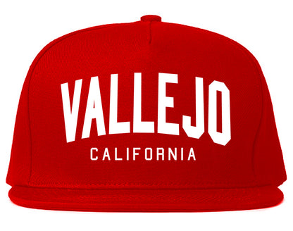 Vallejo California Arch Mens Snapback Hat Red