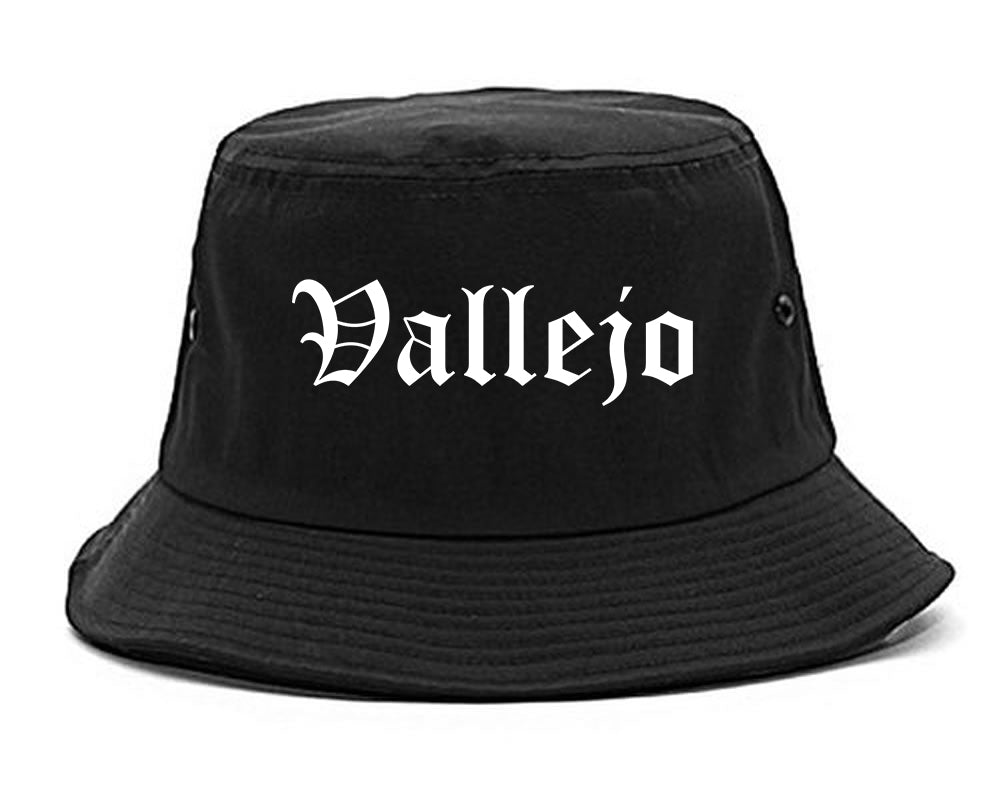 Vallejo California CA Old English Mens Bucket Hat Black