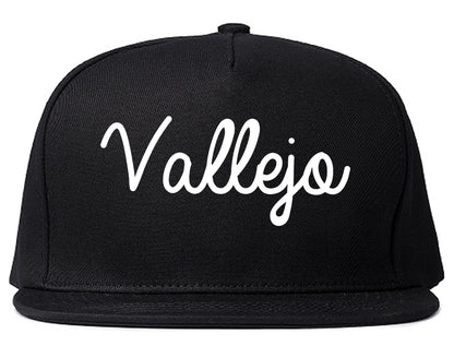 Vallejo California CA Script Mens Snapback Hat Black