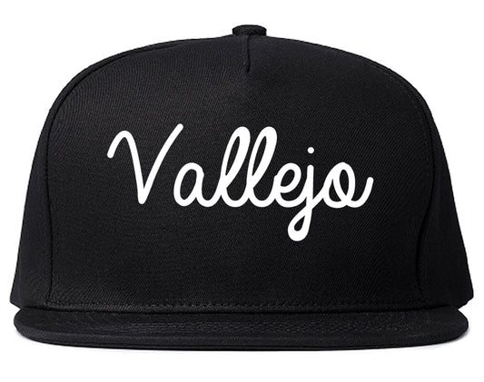 Vallejo California CA Script Mens Snapback Hat Black