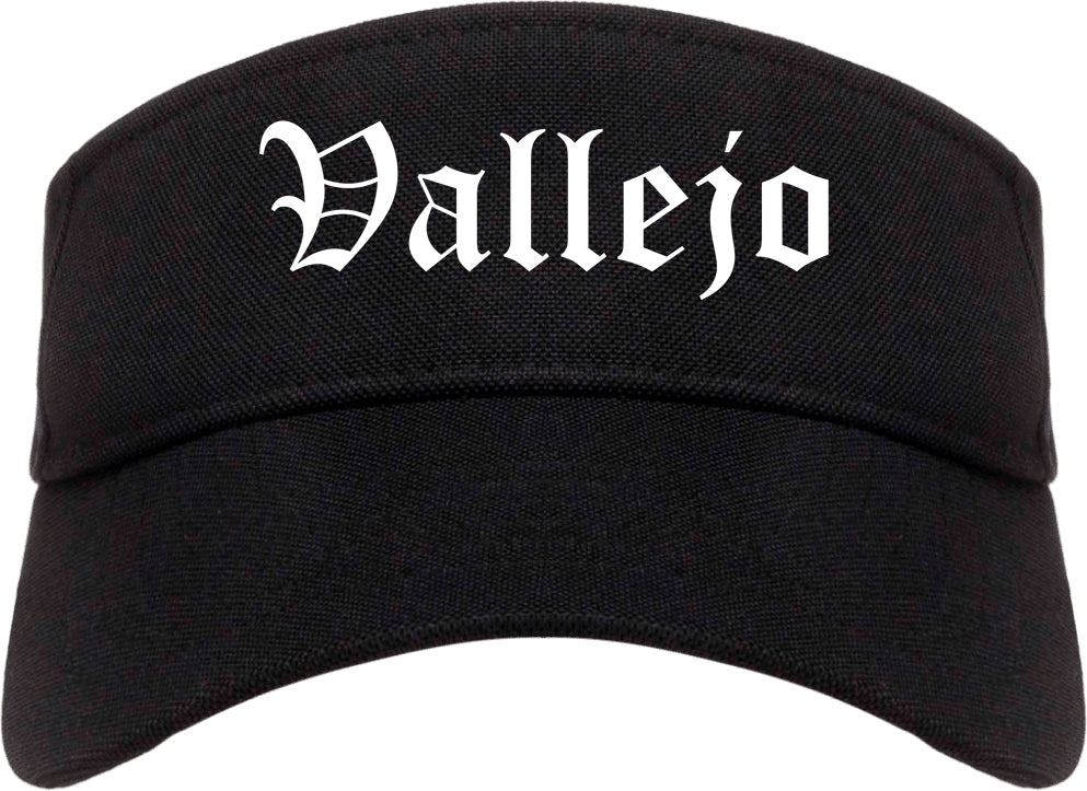 Vallejo California CA Old English Mens Visor Cap Hat Black