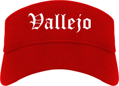 Vallejo California CA Old English Mens Visor Cap Hat Red