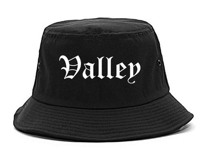 Valley Alabama AL Old English Mens Bucket Hat Black