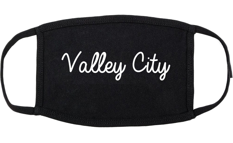 Valley City North Dakota ND Script Cotton Face Mask Black