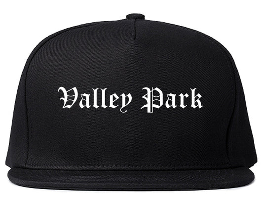 Valley Park Missouri MO Old English Mens Snapback Hat Black