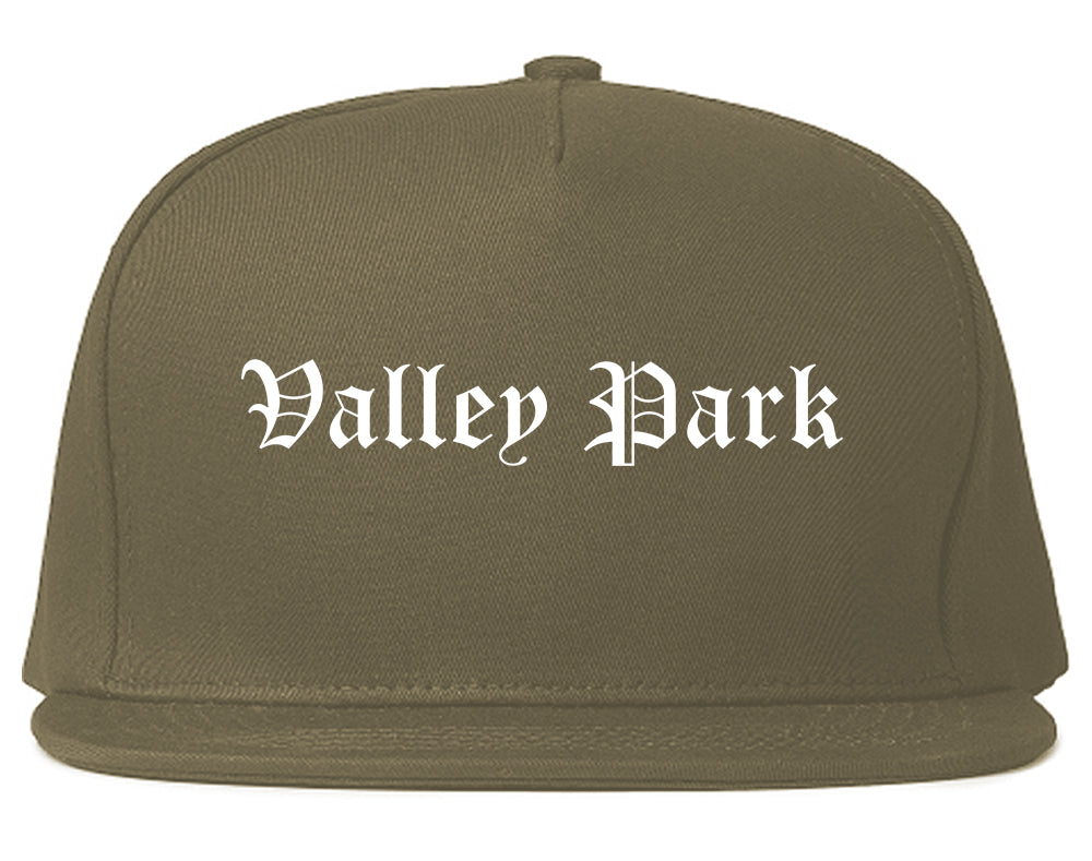 Valley Park Missouri MO Old English Mens Snapback Hat Grey