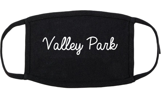 Valley Park Missouri MO Script Cotton Face Mask Black