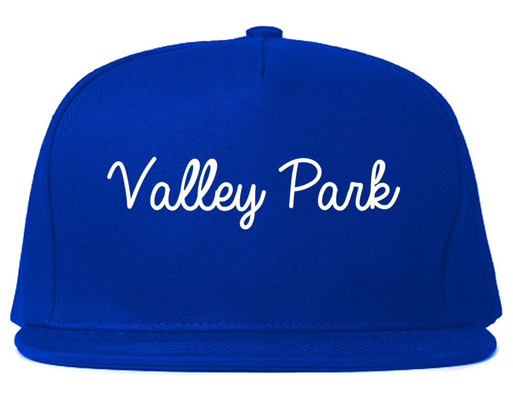 Valley Park Missouri MO Script Mens Snapback Hat Royal Blue