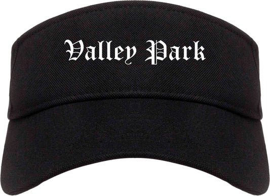 Valley Park Missouri MO Old English Mens Visor Cap Hat Black