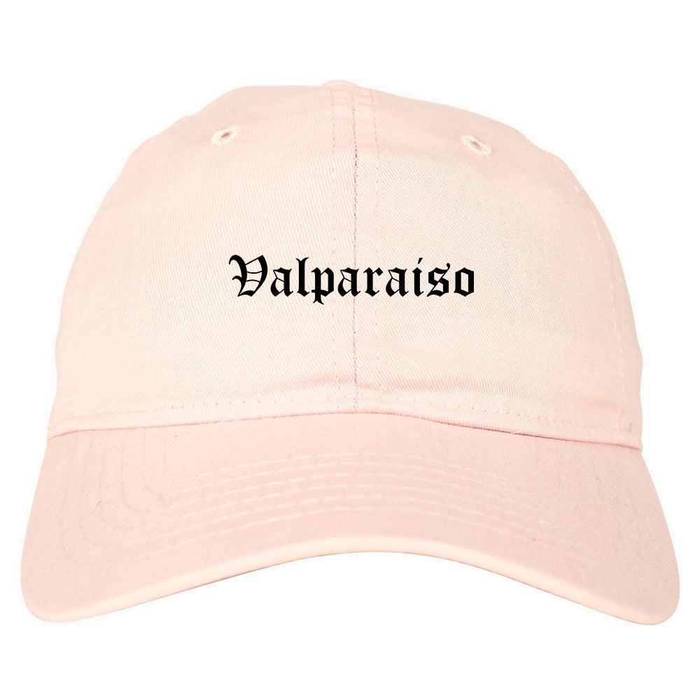 Valparaiso Florida FL Old English Mens Dad Hat Baseball Cap Pink