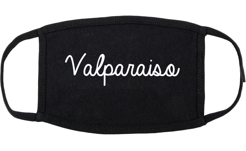 Valparaiso Florida FL Script Cotton Face Mask Black