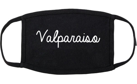 Valparaiso Florida FL Script Cotton Face Mask Black