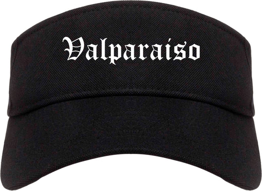 Valparaiso Florida FL Old English Mens Visor Cap Hat Black