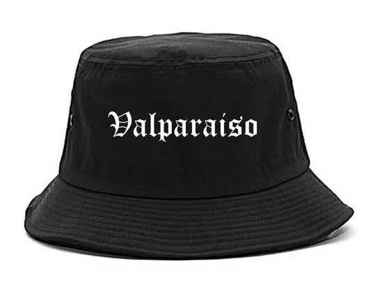 Valparaiso Indiana IN Old English Mens Bucket Hat Black
