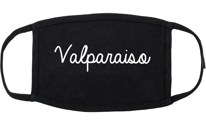 Valparaiso Indiana IN Script Cotton Face Mask Black