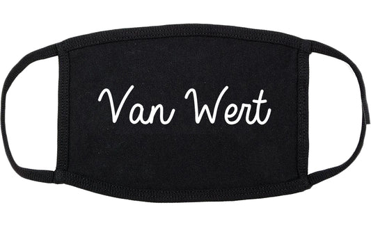 Van Wert Ohio OH Script Cotton Face Mask Black