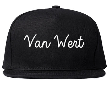 Van Wert Ohio OH Script Mens Snapback Hat Black