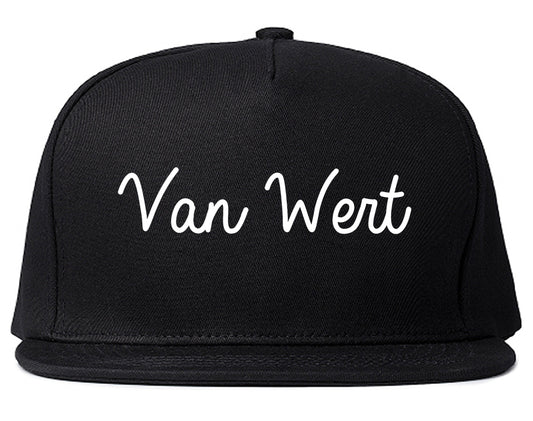 Van Wert Ohio OH Script Mens Snapback Hat Black