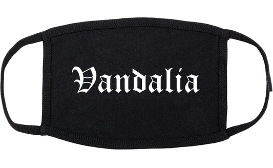 Vandalia Illinois IL Old English Cotton Face Mask Black
