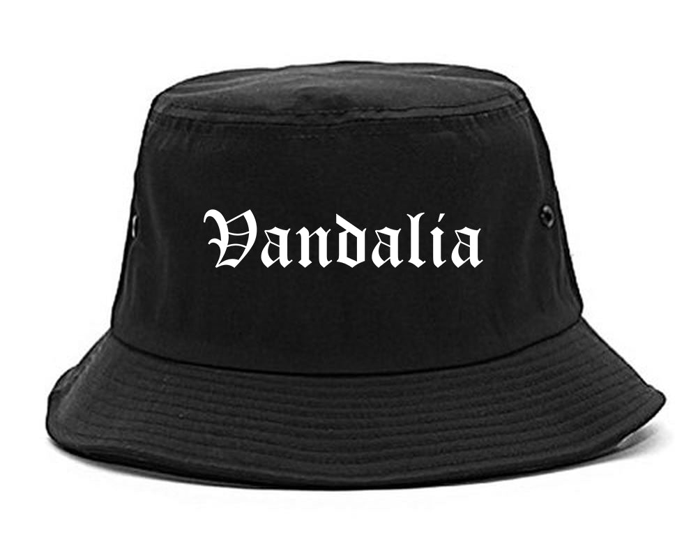 Vandalia Illinois IL Old English Mens Bucket Hat Black
