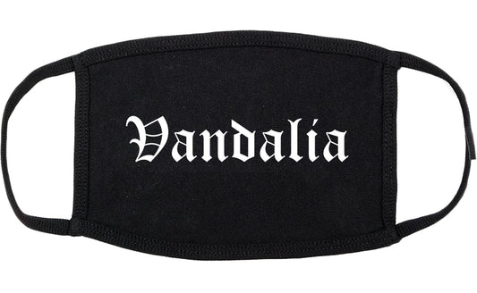 Vandalia Ohio OH Old English Cotton Face Mask Black