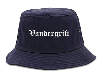 Vandergrift Pennsylvania PA Old English Mens Bucket Hat Navy Blue