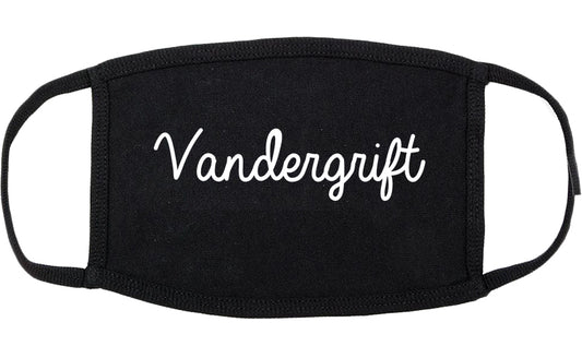 Vandergrift Pennsylvania PA Script Cotton Face Mask Black