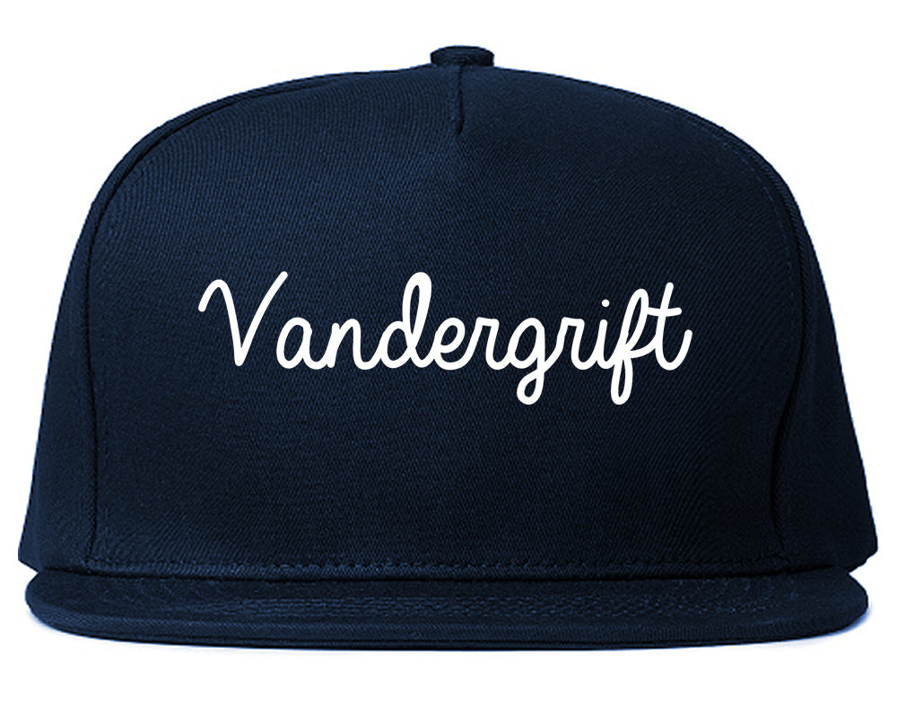 Vandergrift Pennsylvania PA Script Mens Snapback Hat Navy Blue