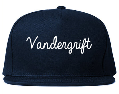 Vandergrift Pennsylvania PA Script Mens Snapback Hat Navy Blue