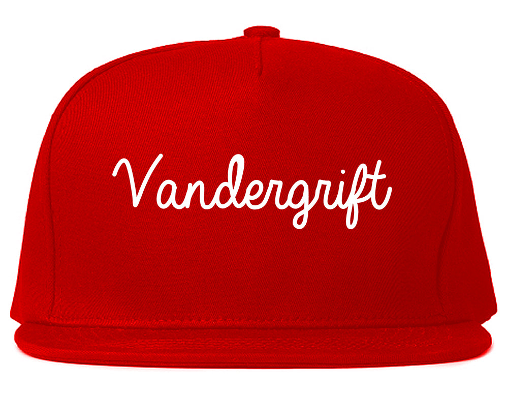 Vandergrift Pennsylvania PA Script Mens Snapback Hat Red