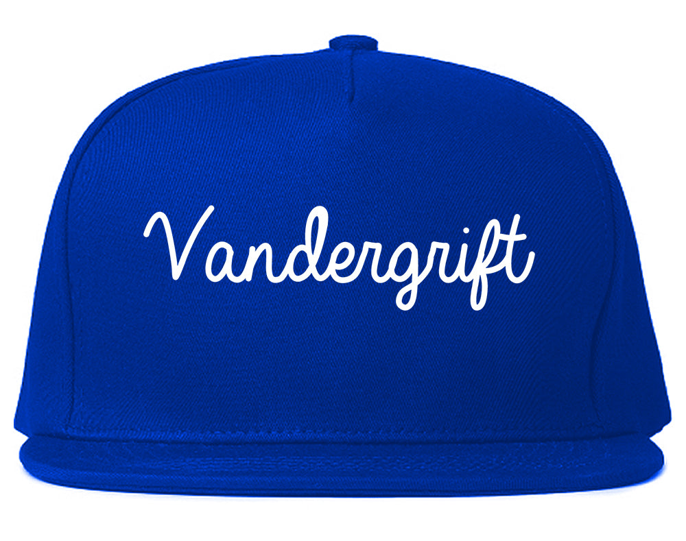 Vandergrift Pennsylvania PA Script Mens Snapback Hat Royal Blue