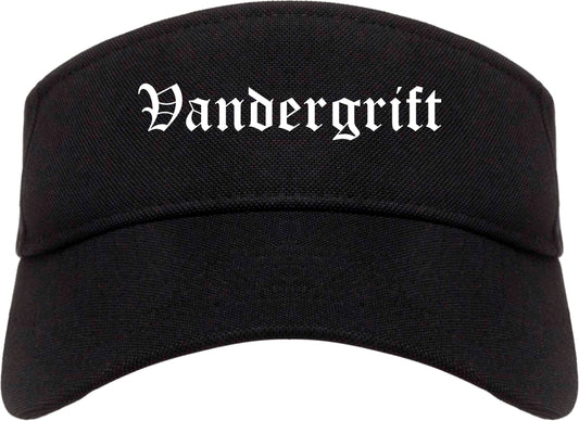 Vandergrift Pennsylvania PA Old English Mens Visor Cap Hat Black