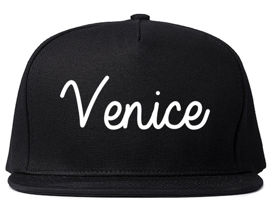 Venice Florida FL Script Mens Snapback Hat Black