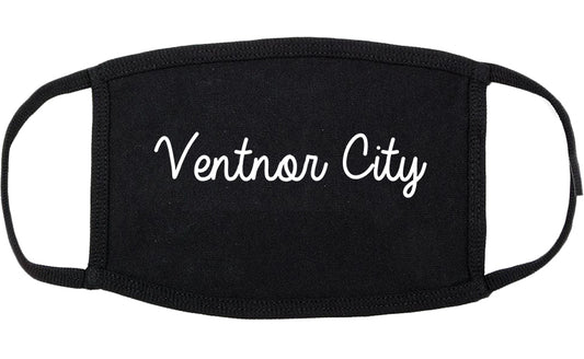 Ventnor City New Jersey NJ Script Cotton Face Mask Black