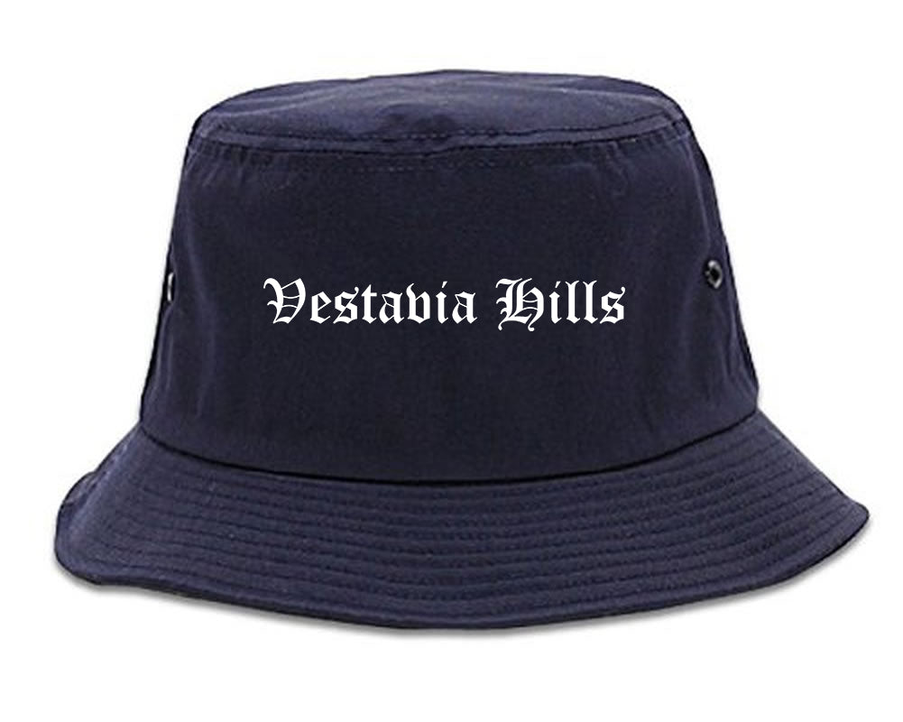 Vestavia Hills Alabama AL Old English Mens Bucket Hat Navy Blue