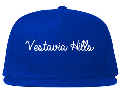 Vestavia Hills Alabama AL Script Mens Snapback Hat Royal Blue
