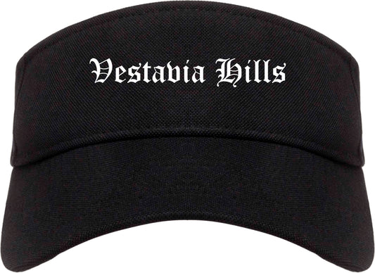 Vestavia Hills Alabama AL Old English Mens Visor Cap Hat Black