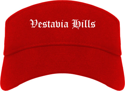 Vestavia Hills Alabama AL Old English Mens Visor Cap Hat Red