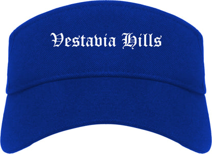 Vestavia Hills Alabama AL Old English Mens Visor Cap Hat Royal Blue
